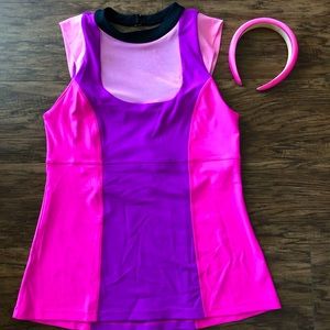 Crowned athletics stepsister athletic top and headband